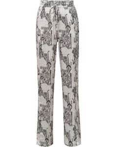 Satin trousers with print MOONSTRUCK GREY DESS