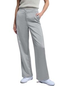 Woven satin wide leg trousers LIGHT METAL GREY