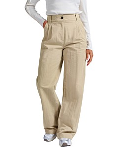 Woven cotton trousers TWILL BEIGE