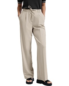 Pinstripe wide leg trousers HUMUS BEIGE DESSIN