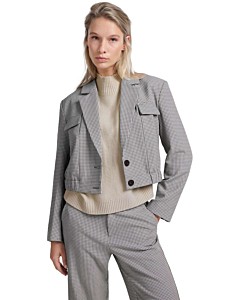 Blazer with check pattern FEATHER GREY DESSIN