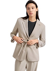  Oversized pinstripe blazer HUMUS BEIGE DESSIN