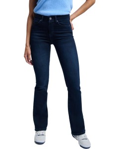 Mid waist flared denim - L32 DARK BLUE DENIM