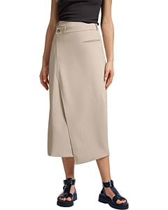 Woven melange midi skirt HUMUS BEIGE MELANGE