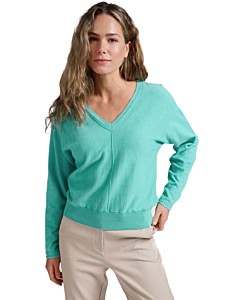 Sweater with batwing sleeves POOL BLUE