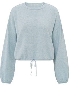 Sweater with corded hem GRAY DAWN BLUE MELAN