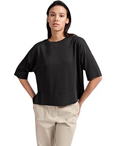 Oversized fine knitted t-shirt PHANTOM