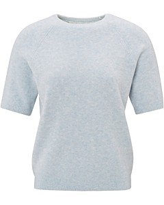 Short sleeved raglan sweater GRAY DAWN BLUE MELÉ