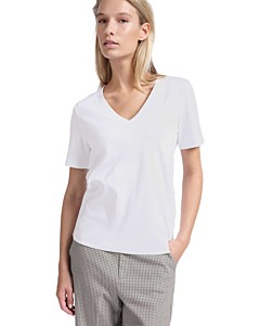 T-shirt with V-neck PURE WHITE