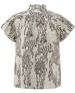 Top with high neck and print MOONSTRUCK GREY