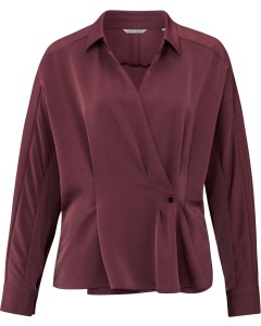 Cross over taille blouse TAWNY PORT RED