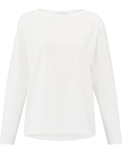 Long-sleeve top with boatneck BLANC DE BLANC WHITE