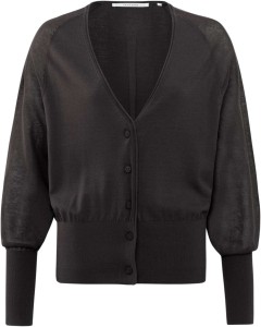 Cardigan with long sleeves LICORICE BLACK