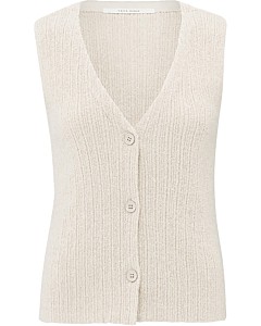 Knitted ribbed gilet NATURE MELANGE