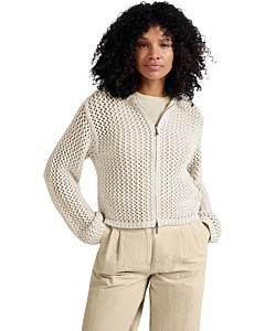 Mesh stitch cardigan SUMMER SAND