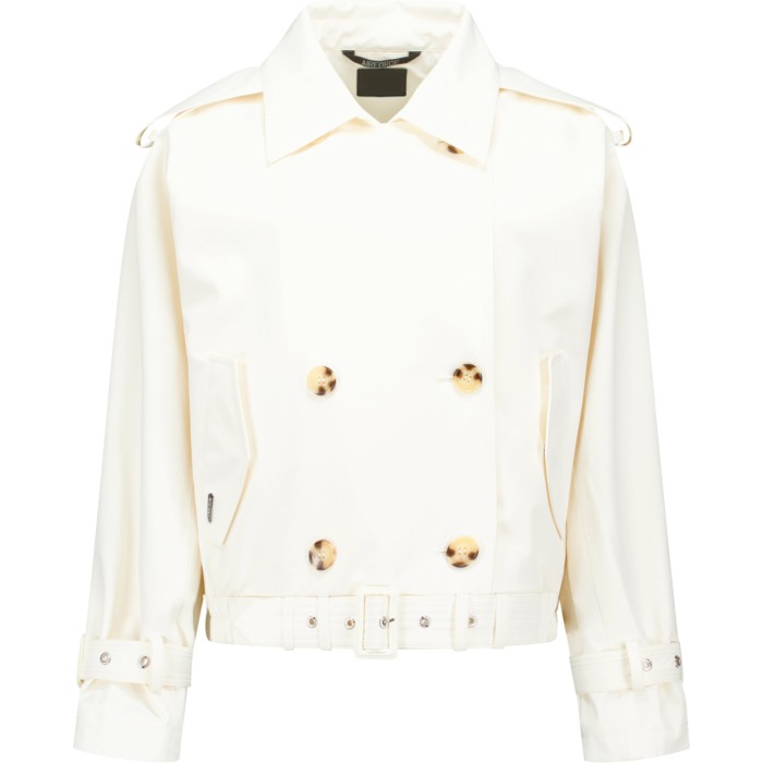 Cropped trenchcoat ivory frost