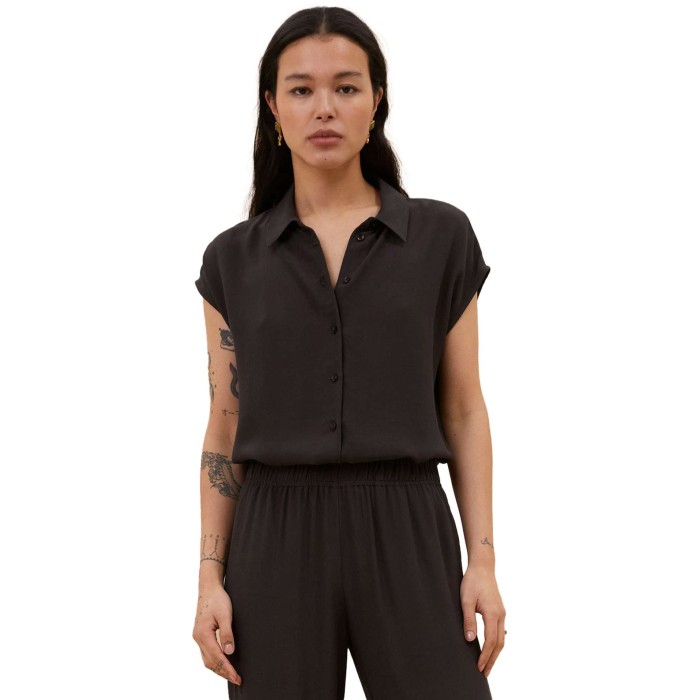 Kiek viscose top cafe noir