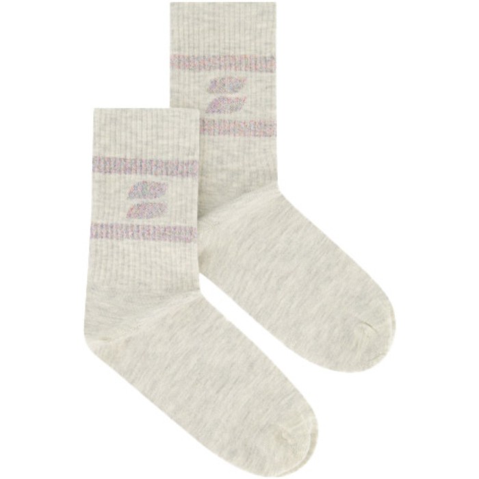 Logo sparkle socks light grey