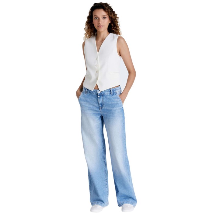 Maxine wide leg chino Light Blue denim