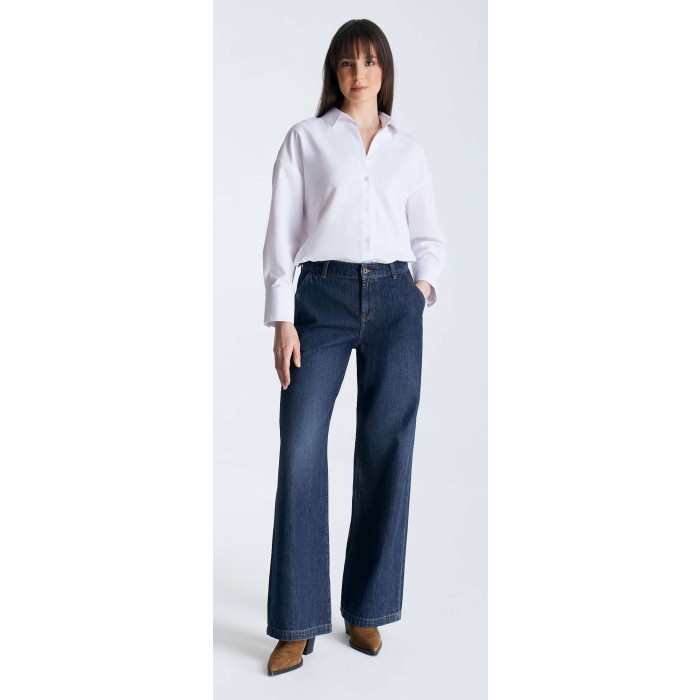 wide leg chino Deep Blue