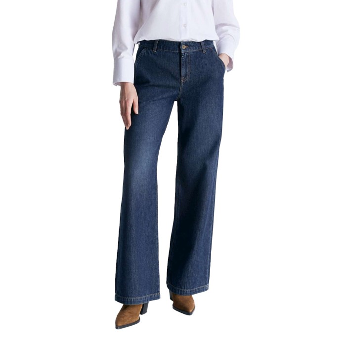 wide leg chino Deep Blue