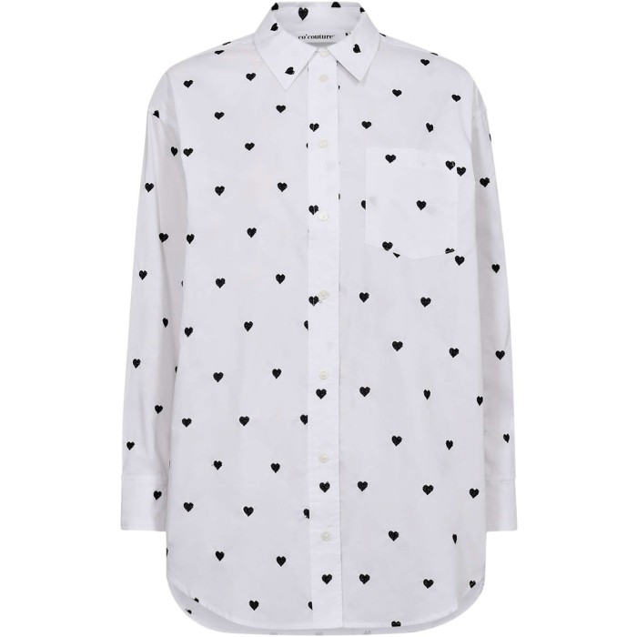 Heart CC oversize shirt white