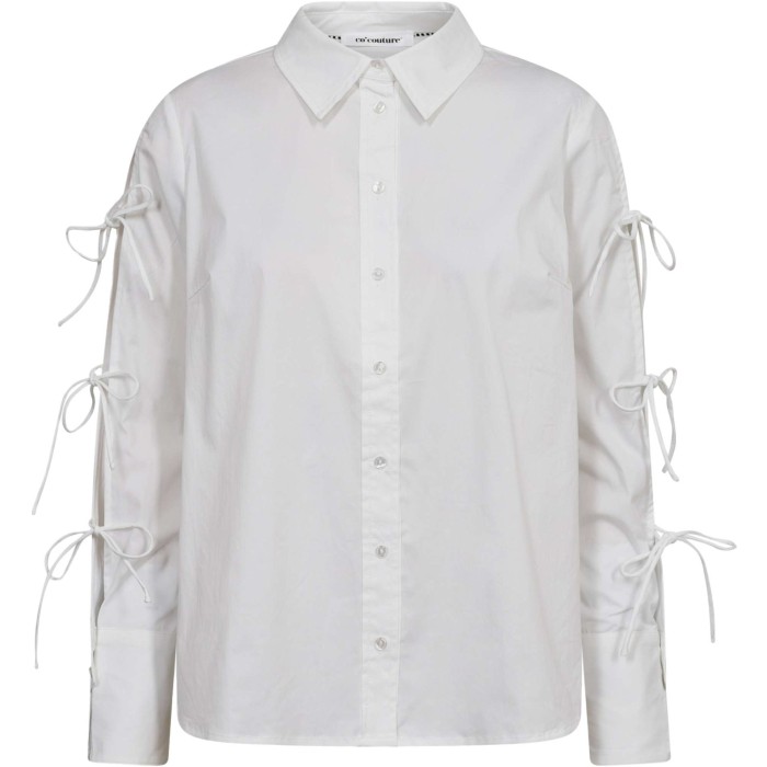 PoppyCC Tie Sleeve Shirt White