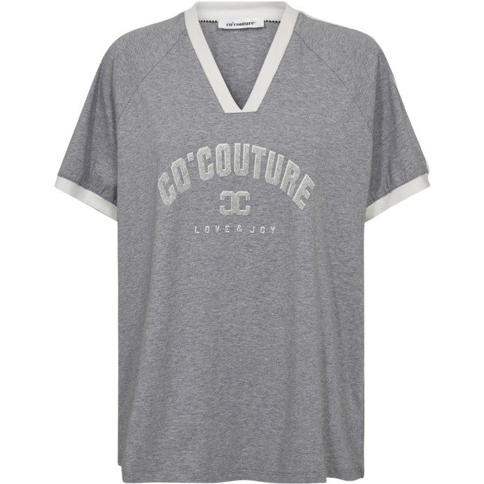 SiaraCC oversize sporty V tee o.white-grey m.