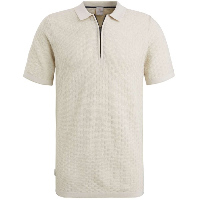 Short sleeve polo cotton modal Silver Birch