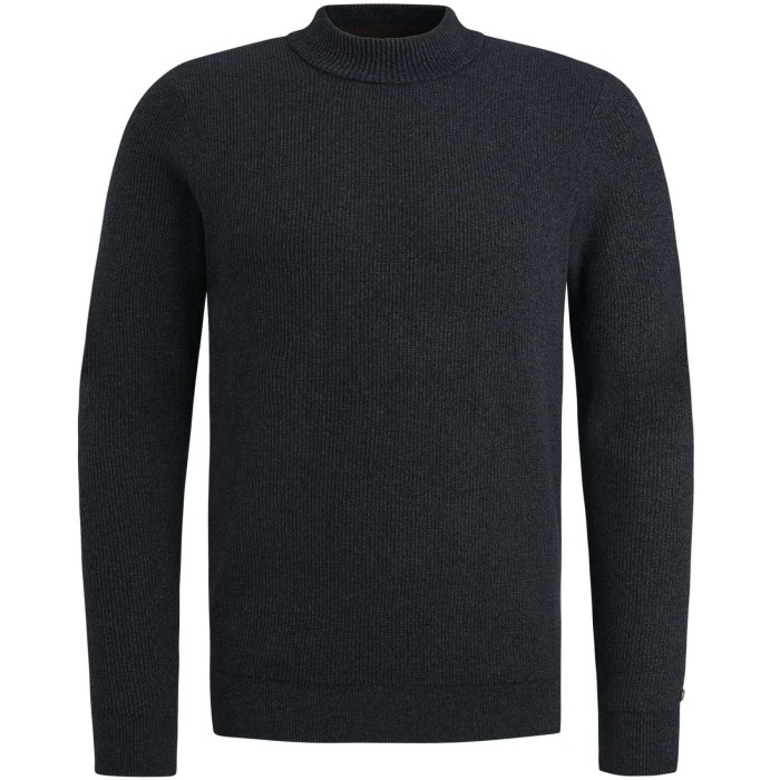 Mock neck fine boucle Jet Black