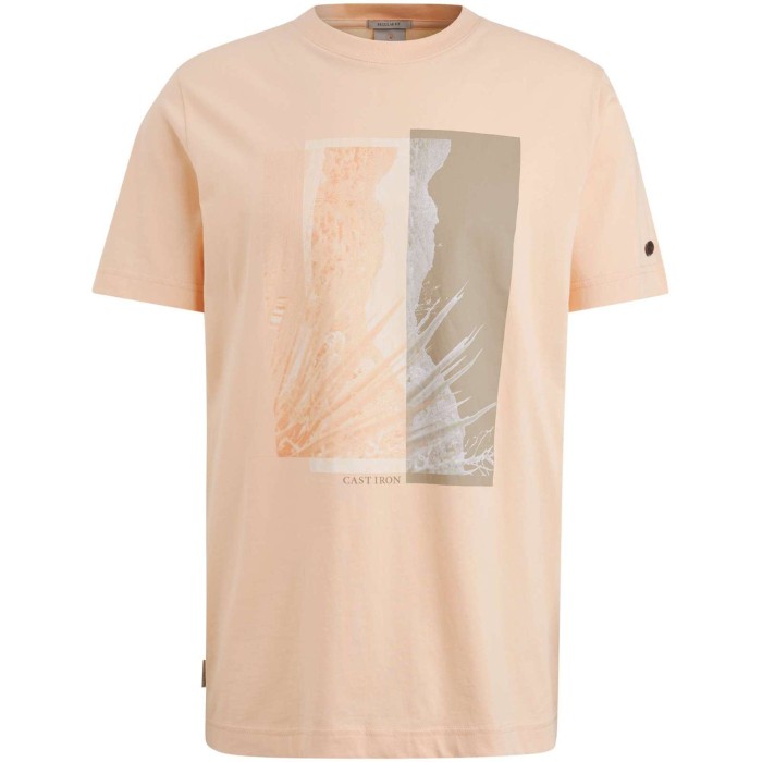 T-shirt korte mouwen ronde hals bleached apricot