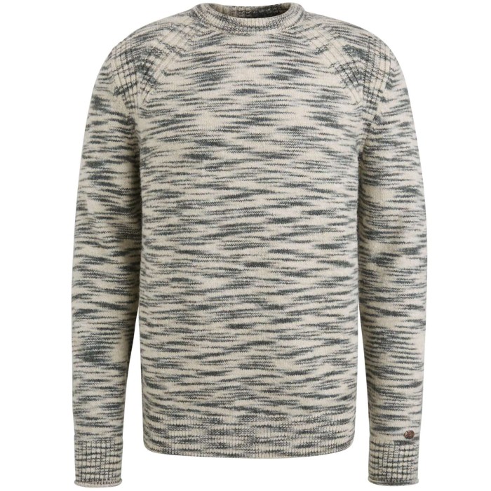 Crewneck regular fit soft space bl Silver Birch