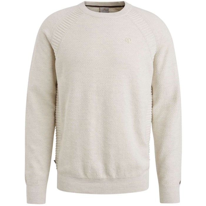 Crewneck cotton heather plated ble Silver Birch