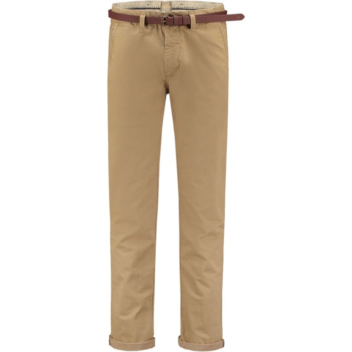 Presley Chino Pants with belt Stretch Twill