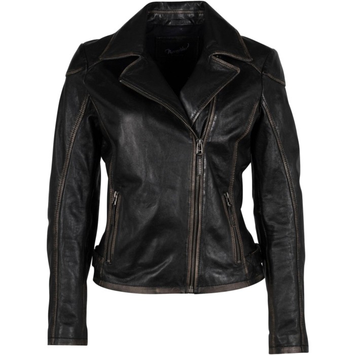 MWPeggie women biker asymmetrical black