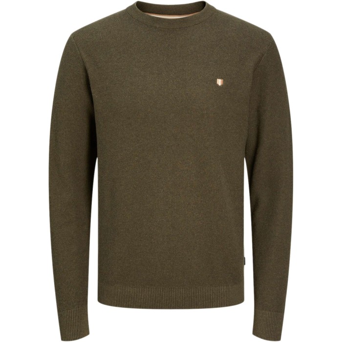 JPRBLURONY KNIT CREW NECK Olive Night/Melange