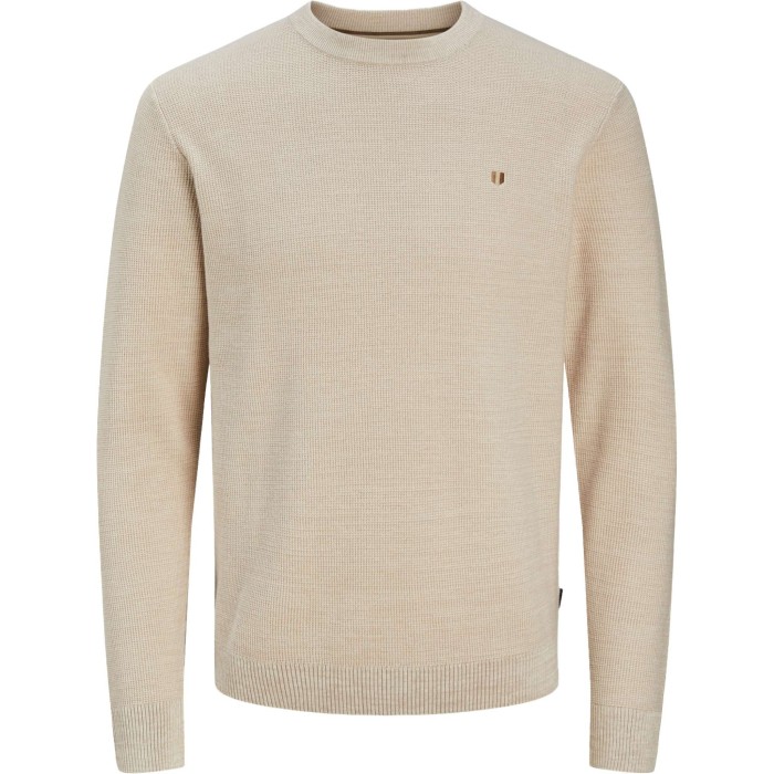 JPRBLURONY KNIT CREW NECK Pure Cashmere/Melang