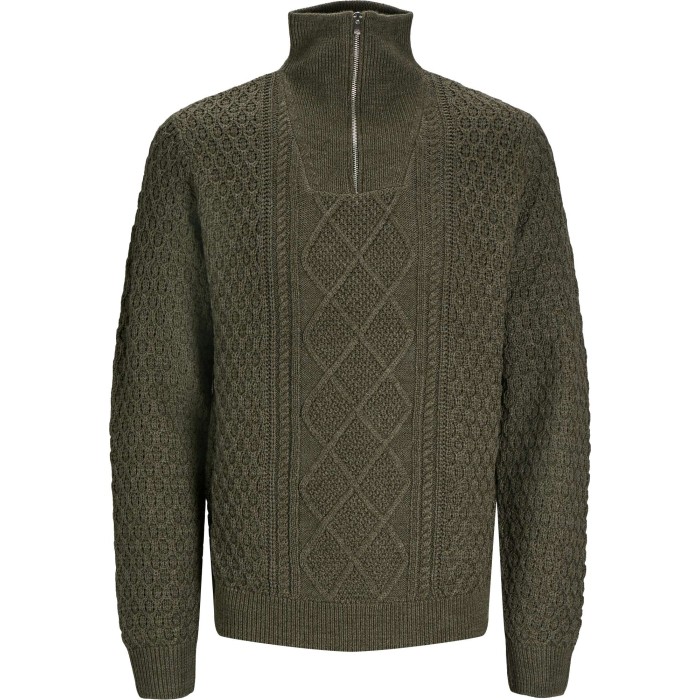 JPRBLUNORTH KNIT HIGH NECK SN Olive Night/Melange