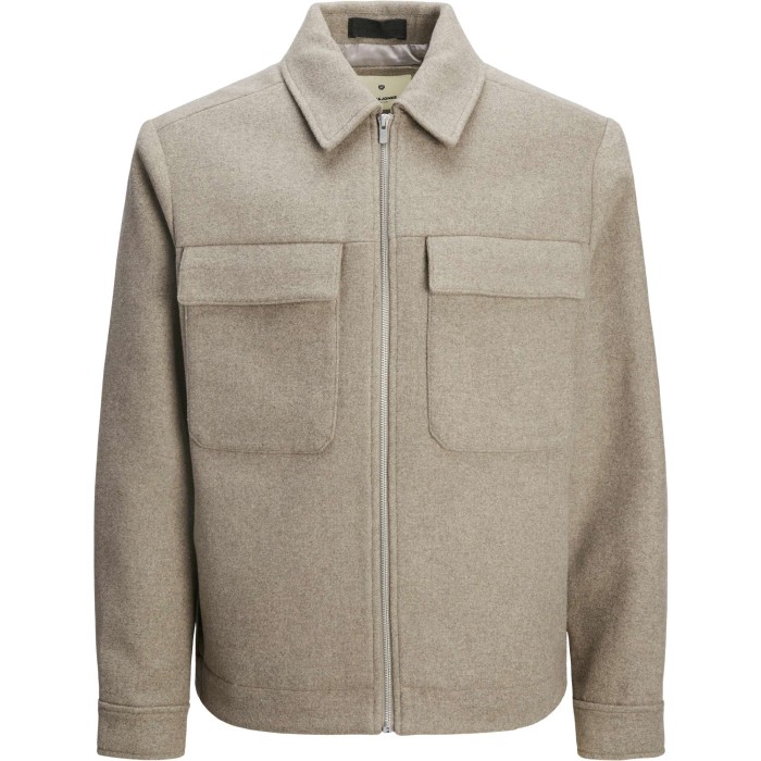 JPRCCRUSSEL WOOL BLEND JACKET SN Greige