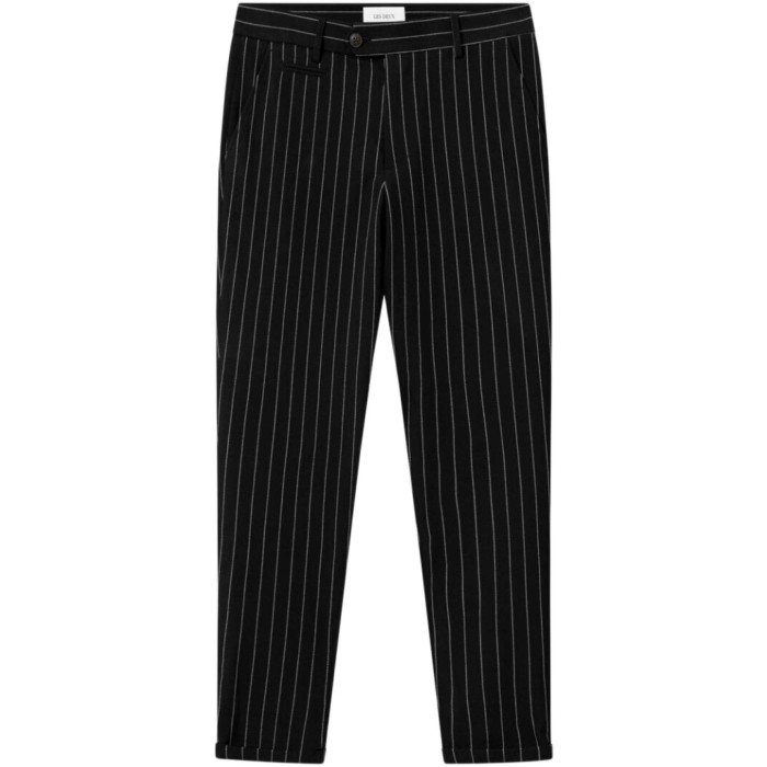 Como twill pinstripe suit pants black/white