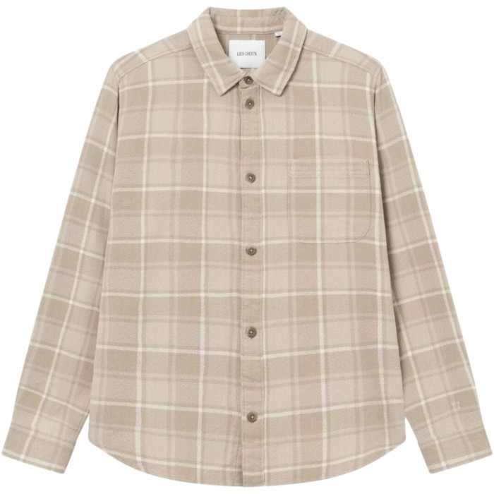 Kash check shirt lt desert/d.sand