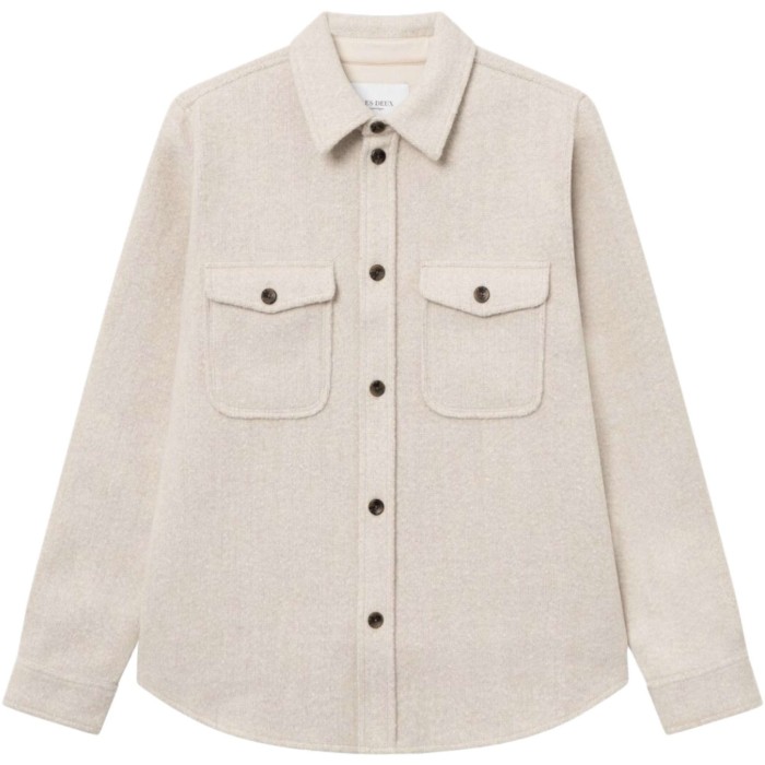 Lennon Bouclé overshirt Ivory