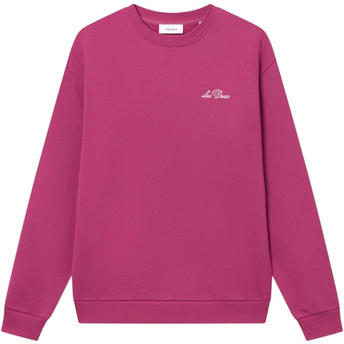 Crew sweatshirt Magenta/lt ivory