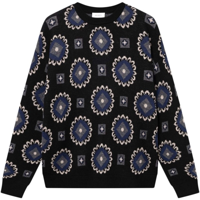 Aro Paisley roundneck black/blue