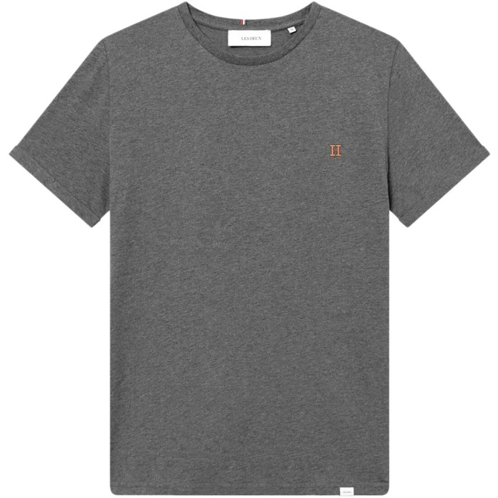 Norregaard t-shirt charcoal melange/orange