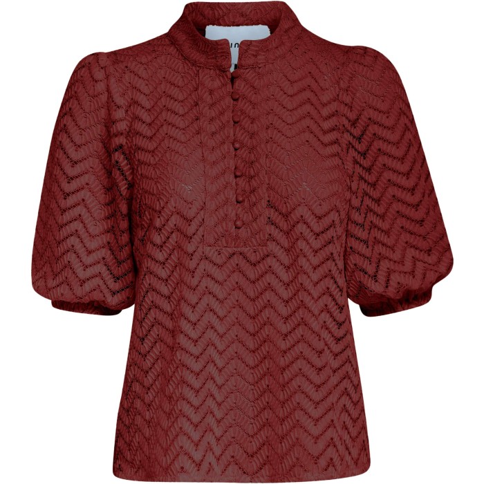 MSJeva Half Sleeve Blouse Madder Brown