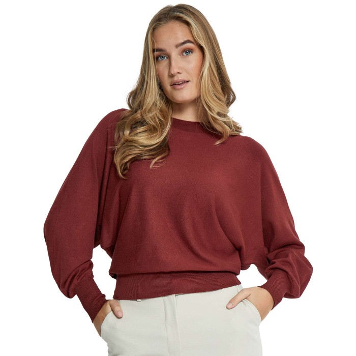 MSDana Bat Sleeve Knit Pull Madder Brown