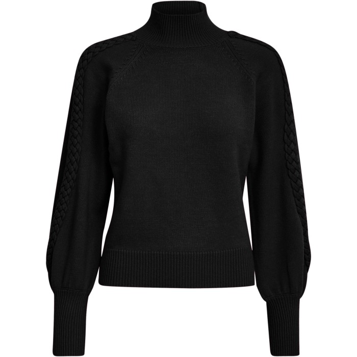 MSVera High Neck Knit Pull Black