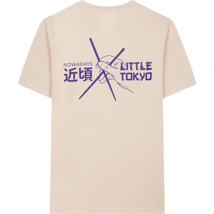 Print T-Shirt Chopsticks Almond Milk