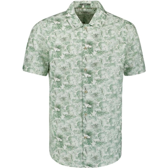 Shirt Short Sleeve Allover Printed Green